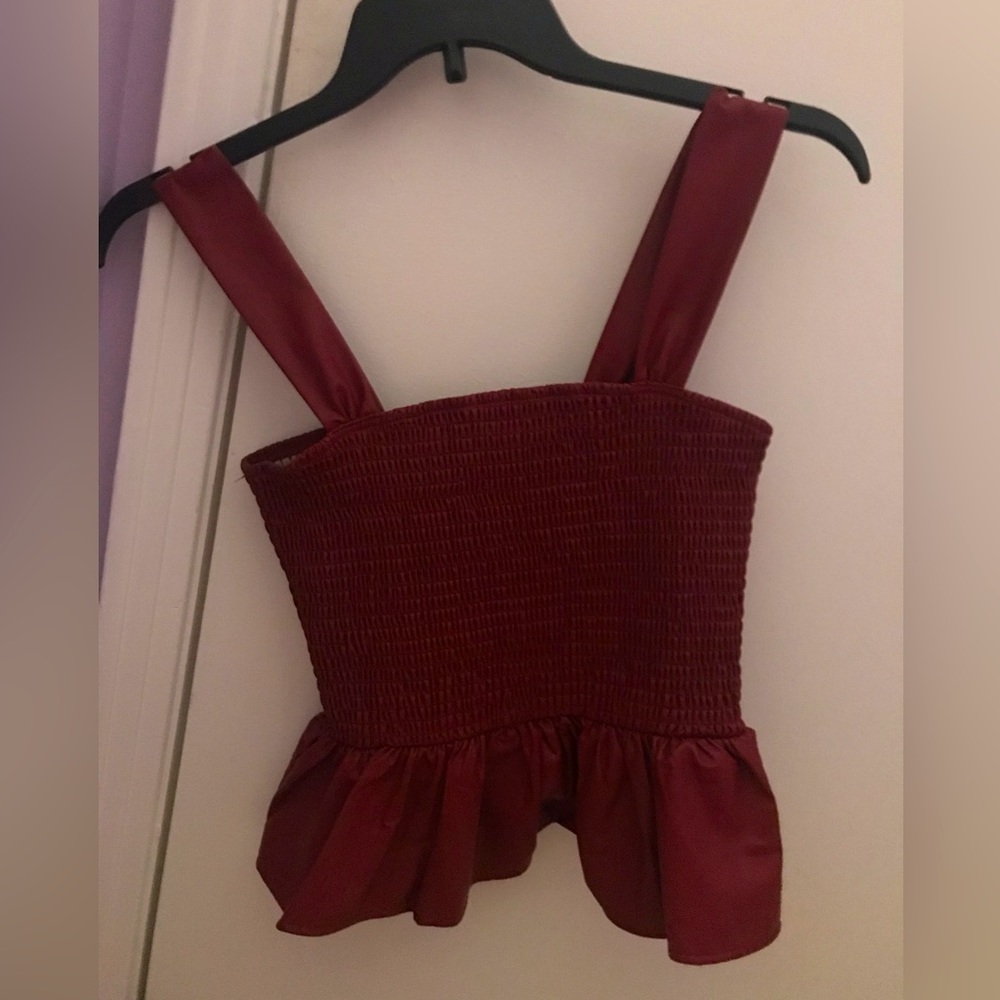 boutique smocked peplum top.
